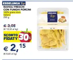 Esselunga RAVIOLI FRESCHI CON FUNGHI PORCINI offerta