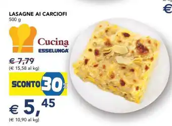 Esselunga LASAGNE AI CARCIOFI offerta
