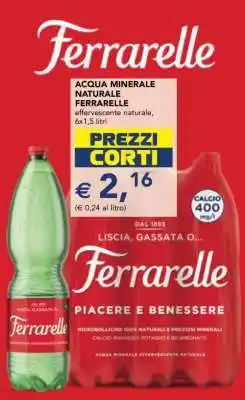 Esselunga Acqua Minerale Naturale Ferrarelle offerta