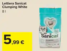 Carrefour Lettiera Sanicat Clumping White offerta