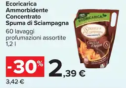 Carrefour Ecoricarica Ammorbidente Concentrato Spuma di Sciampagna offerta