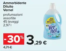 Carrefour Ammorbidente Diluito Vernel offerta