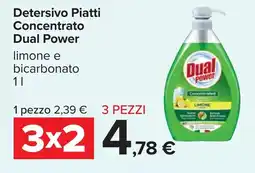 Carrefour Detersivo Piatti Concentrato Dual Power offerta