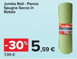 Carrefour Jumbo Roll - Panno Spugna Secco in Rotolo offerta