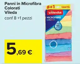 Carrefour Panni in Microfibra Colorati Vileda offerta
