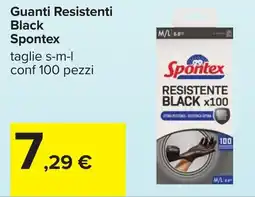 Carrefour Guanti Resistenti Black Spontex offerta