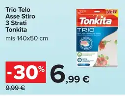Carrefour Trio Telo Asse Stiro 3 Strati Tonkita offerta