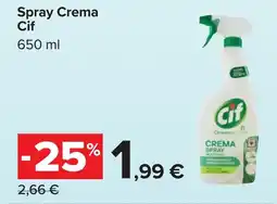 Carrefour Spray Crema Cif offerta
