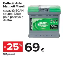 Carrefour Batteria Auto Magneti Marelli offerta