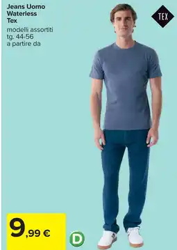 Carrefour Jeans Uomo Waterless Tex offerta