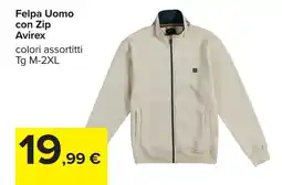 Carrefour Felpa Uomo con Zip Avirex offerta