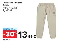 Carrefour Pantalone in Felpa Avirex offerta