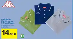 Carrefour Polo Uomo Manica Lunga in Piquet Kappa offerta