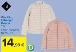 Carrefour Giubbino Ultralight Donna Tex offerta