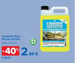 Carrefour Lavavetri Auto Pronto all'Uso offerta