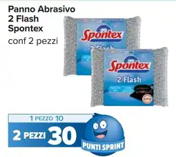 Carrefour Panno Abrasivo 2 Flash Spontex offerta