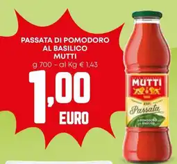 Pam Passata di pomodoro al basilico MUTTI offerta