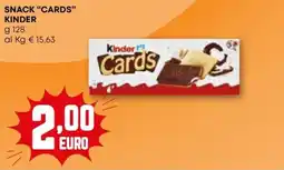 Pam Snack "cards" KINDER offerta