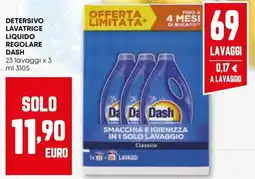 Pam Detersivo lavatrice liquido regolare DASH offerta