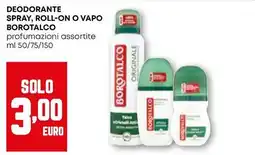 Pam Deodorante spray, roll-on o vapo BOROTALCO offerta