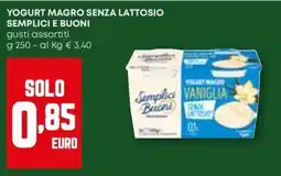 Pam Yogurt magro senza lattosio SEMPLICI E BUONI offerta