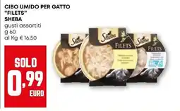Pam Cibo umido per gatto "filets" SHEBA offerta