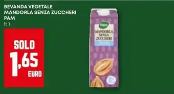 Pam Bevanda vegetale mandorla senza zuccheri PAM offerta