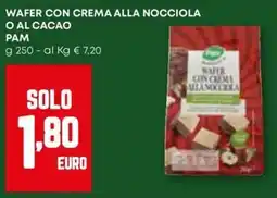 Pam Wafer con crema alla nocciola o al cacao PAM offerta