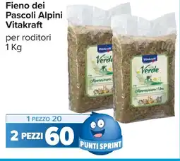 Carrefour Fieno dei Pascoli Alpini Vitakraft offerta