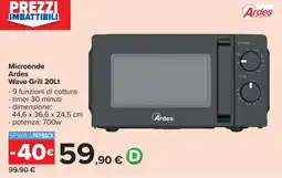 Carrefour Microonde Ardes Wave Grill 20Lt offerta