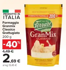 Carrefour Market Formaggio Granmix Classico Grattugiato offerta