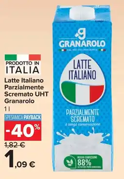 Carrefour Market Latte Italiano Parzialmente Scremato UHT Granarolo offerta