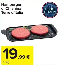 Carrefour Market Hamburger di Chianina Terre d'Italia offerta