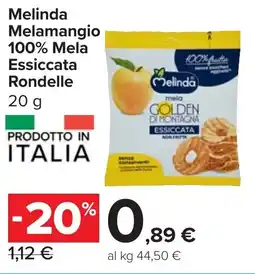 Carrefour Market Melinda Melamangio 100% Mela Essiccata Rondelle offerta