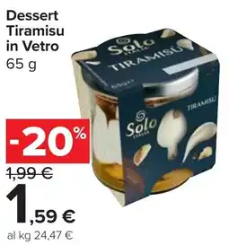 Carrefour Market Dessert Tiramisu in Vetro offerta