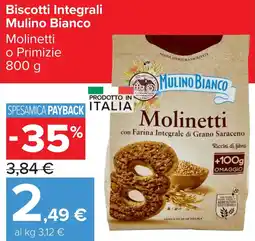 Carrefour Market Biscotti Integrali Mulino Bianco offerta
