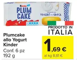 Carrefour Market Plumcake allo Yogurt Kinder offerta