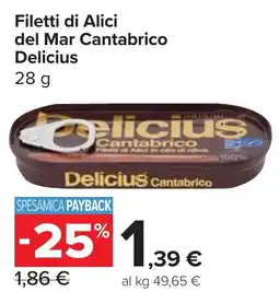 Carrefour Market Filetti di Alici del Mar Cantabrico Delicius offerta