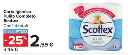 Carrefour Market Carta Igienica Pulito Completo Scottex offerta