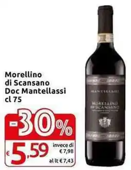 Carrefour Express Morellino di Scansano Doc Mantellassi offerta