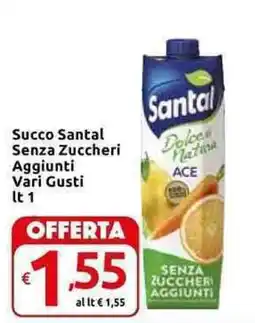 Carrefour Express Succo Santal Senza Zuccheri Aggiunti Vari Gusti offerta