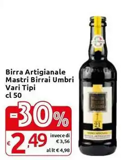 Carrefour Express Birra Artigianale Mastri Birrai Umbri Vari Tipi offerta