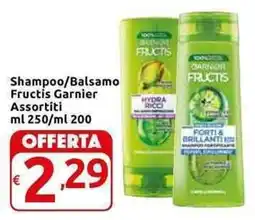 Carrefour Express Shampoo/Balsamo Fructis Garnier Assortiti offerta