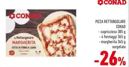 Conad Pizza rettangolare CONAD capricciosa 4 formaggi offerta