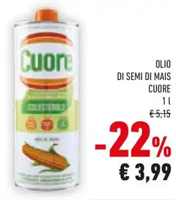 Conad Olio di semi di mais CUORE offerta
