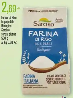 Coop Farina di Riso Impalpabile Biologico Sarchio senza glutine offerta