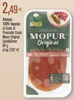 Coop Affettato 100% Vegetale al Gusto di Prosciutto Crudo Mopur Original Good&Green offerta