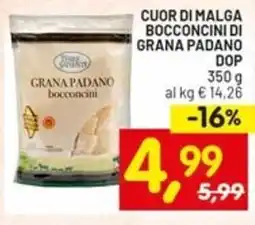 Centro Commerciale Discount Cuor di malga bocconcini di grana padano DOP offerta