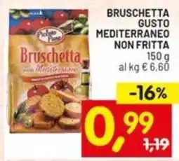 Centro Commerciale Discount Bruschetta gusto mediterraneo non fritta offerta