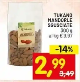 Centro Commerciale Discount Tukano mandorle sgusciate offerta